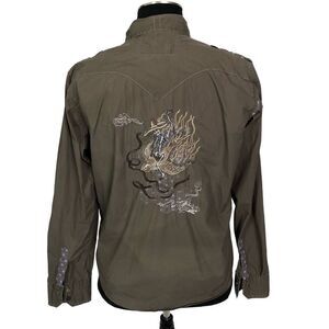 Quicksilver Limited Collection Embroidered Button Down Shirt - Men’s L